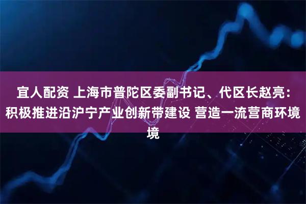 宜人配资 上海市普陀区委副书记、代区长赵亮:积极推进沿沪宁产业创新带建设 营造一流营商环境