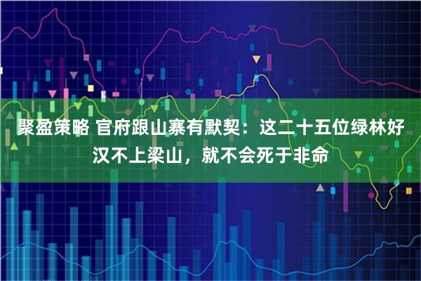 聚盈策略 官府跟山寨有默契:这二十五位绿林好汉不上梁山,就不会死于非命