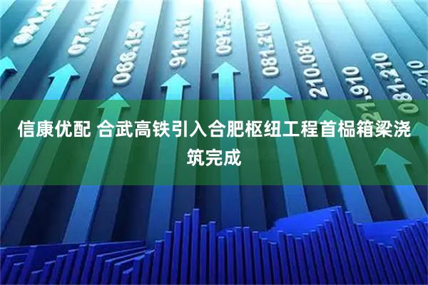 信康优配 合武高铁引入合肥枢纽工程首榀箱梁浇筑完成