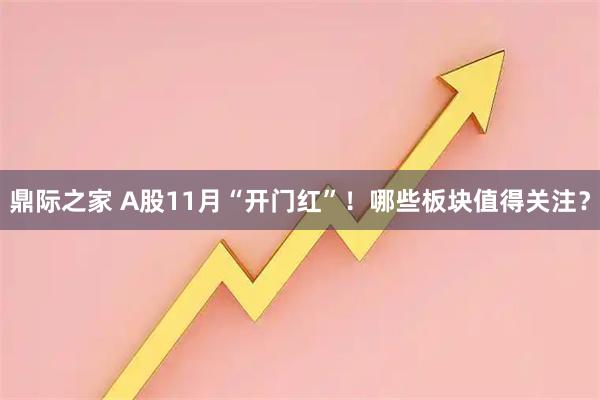 鼎际之家 A股11月“开门红”!哪些板块值得关注?