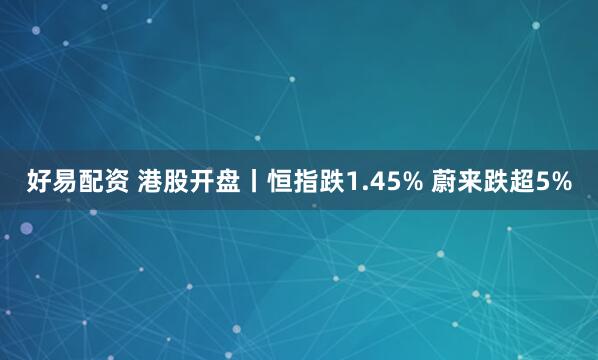 好易配资 港股开盘丨恒指跌1.45% 蔚来跌超5%