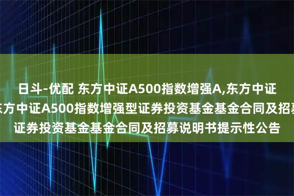 日斗-优配 东方中证A500指数增强A,东方中证A500指数增强C: 东方中证A500指数增强型证券投资基金基金合同及招募说明书提示性公告