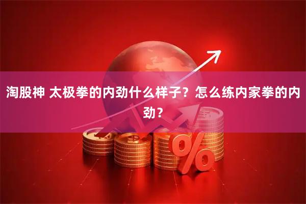 淘股神 太极拳的内劲什么样子？怎么练内家拳的内劲？